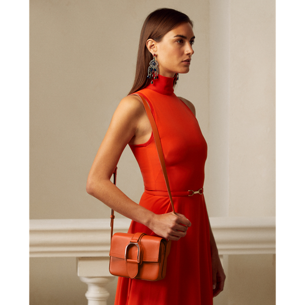 Umh&auml;ngetasche Welington aus Kalbsleder Ralph Lauren Collection in Clementine 7