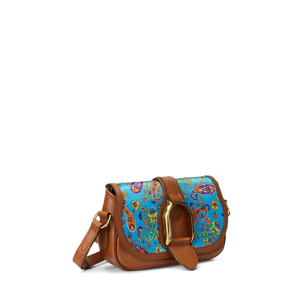 Sac port&eacute; &eacute;paule Welington en vachette Ralph Lauren Collection en Turquoise multi 3