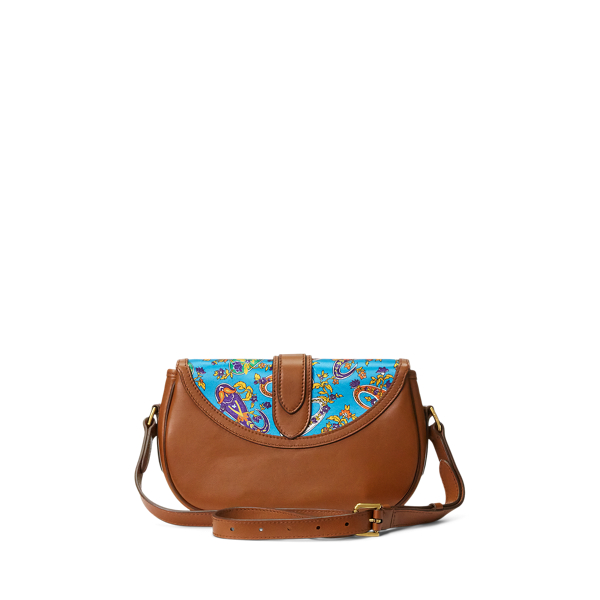 Sac port&eacute; &eacute;paule Welington en vachette Ralph Lauren Collection en Turquoise multi 4