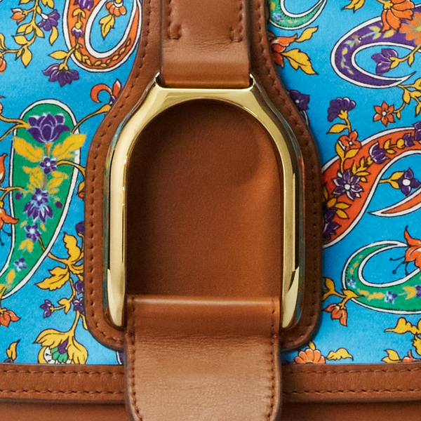 Sac port&eacute; &eacute;paule Welington en vachette Ralph Lauren Collection en Turquoise multi 6
