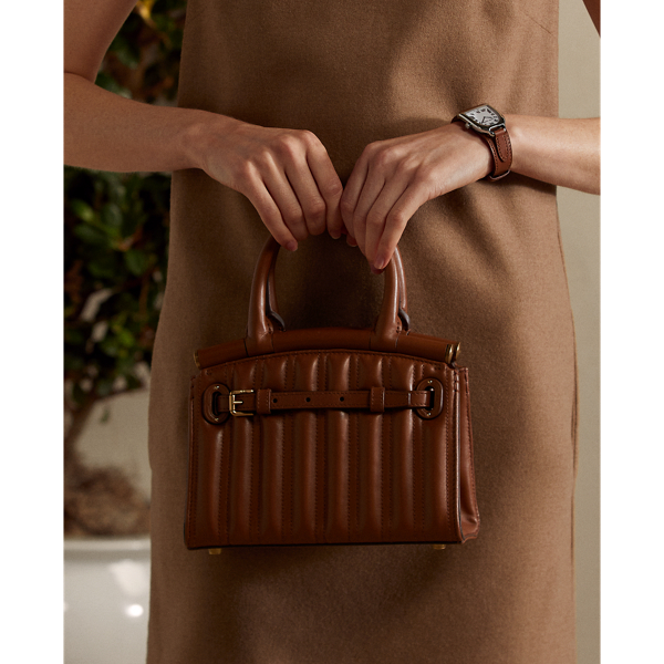 Mini-Tasche&nbsp;RL50 aus Kalbsleder Ralph Lauren Collection in Gold 8