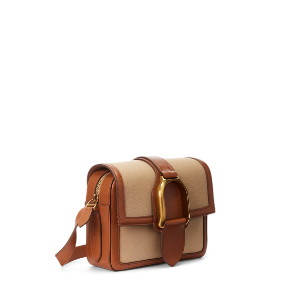 Gold Welington Canvas Crossbody Bag Ralph Lauren Collection 3