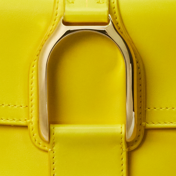 Umh&auml;ngetasche Welington aus Kalbsleder Ralph Lauren Collection in Kanariengelb 6