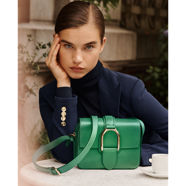 Sac &agrave; bandouli&egrave;re Welington Ralph Lauren Collection en Menthe verte 7