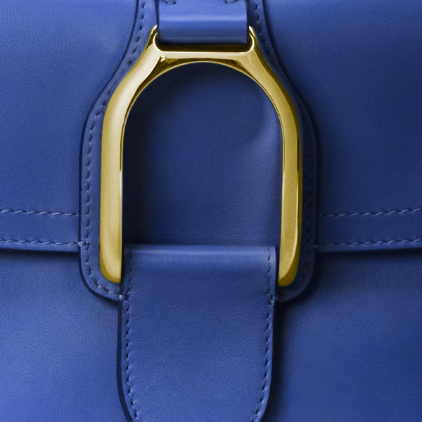Medium Blue Calfskin Welington Crossbody Bag Ralph Lauren Collection 6