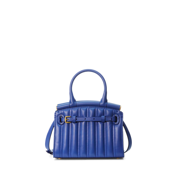 Medium Blue RL50 Quilted Calfskin Mini Bag Ralph Lauren Collection 4