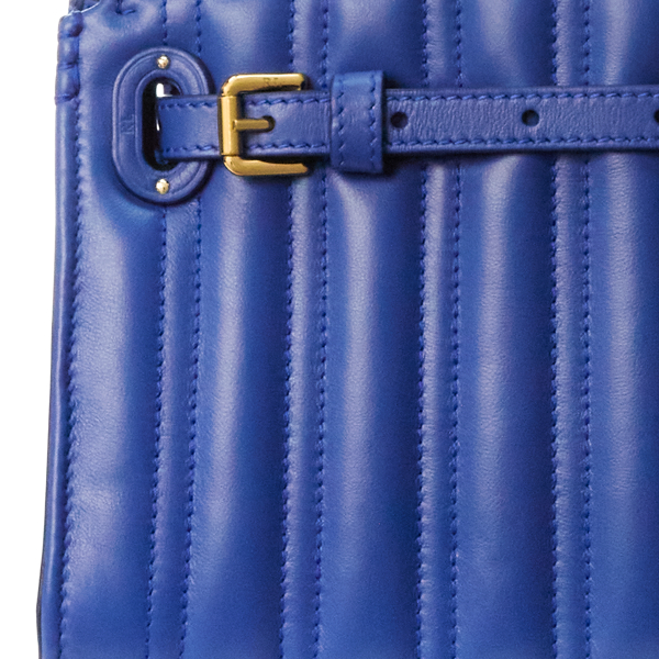 Medium Blue RL50 Quilted Calfskin Mini Bag Ralph Lauren Collection 6