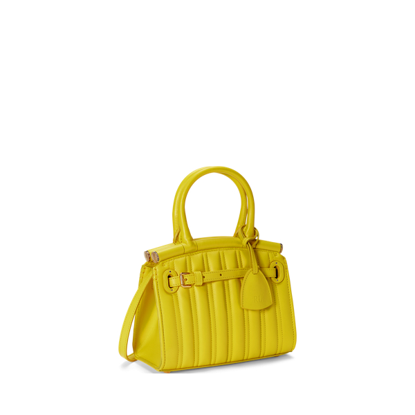 Canary Yellow RL50 Quilted Calfskin Mini Bag Ralph Lauren Collection 3