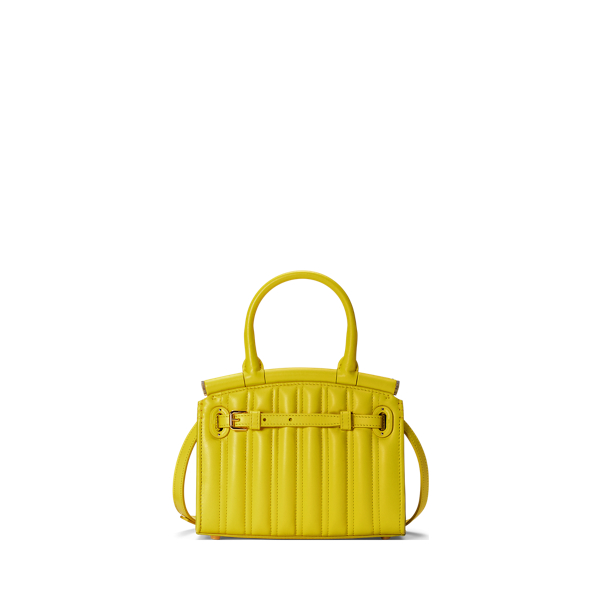 Canary Yellow RL50 Quilted Calfskin Mini Bag Ralph Lauren Collection 4