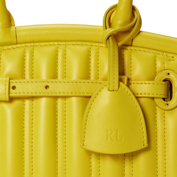 Canary Yellow RL50 Quilted Calfskin Mini Bag Ralph Lauren Collection 6