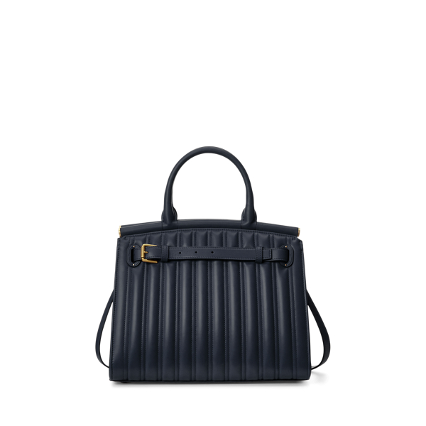 Marine Navy RL50 Quilted Calfskin Medium Bag Ralph Lauren Collection 4