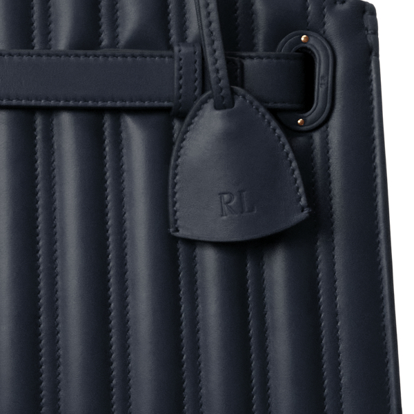 Marine Navy RL50 Quilted Calfskin Medium Bag Ralph Lauren Collection 6
