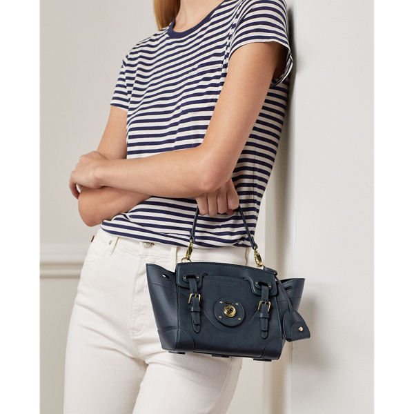 Marine Navy Soft Ricky 18 Calfskin Bag Ralph Lauren Collection 7