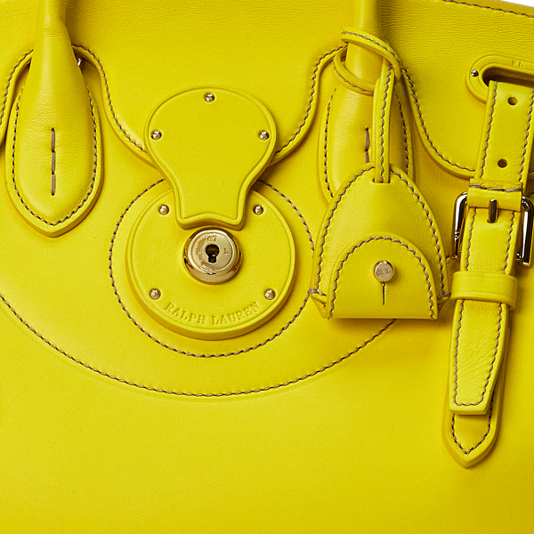 Canary Yellow Soft Ricky 33 Calfskin Bag Ralph Lauren Collection 6
