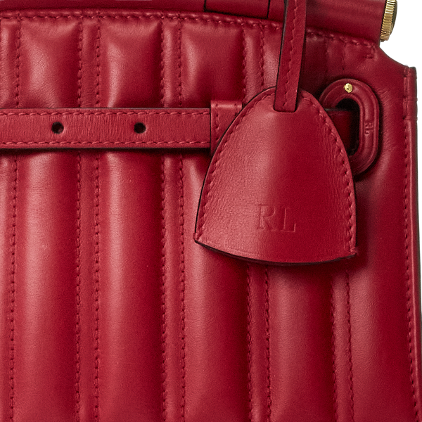 Mini-Tasche&nbsp;RL50 aus Kalbsleder Ralph Lauren Collection in Klassisch-Rot 6