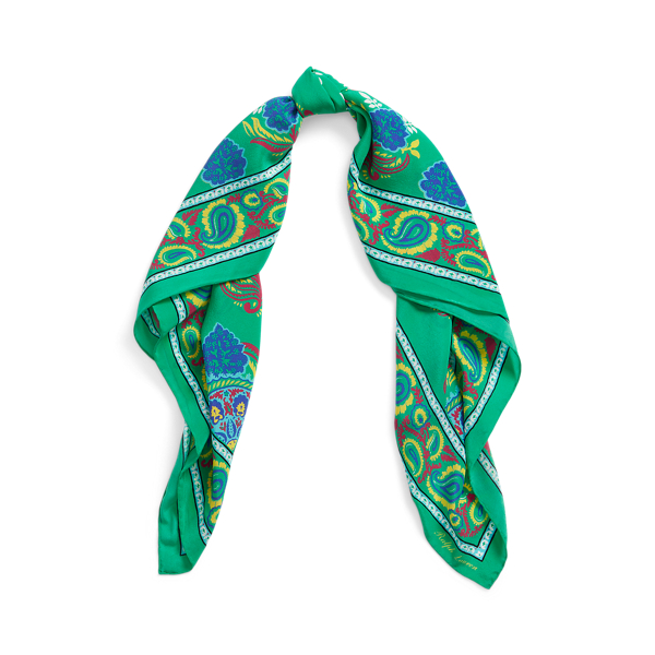 Foulard silk Large Square Scarf Ralph Lauren Collection 1