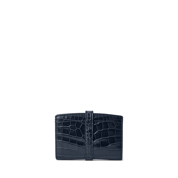 Portefeuille Welington en alligator Ralph Lauren Collection en Marine 2