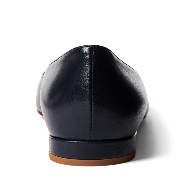 Marine Navy Kendrya Goatskin Ballet Flat Ralph Lauren Collection 3