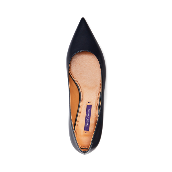 Marine Navy Kendrya Goatskin Ballet Flat Ralph Lauren Collection 4