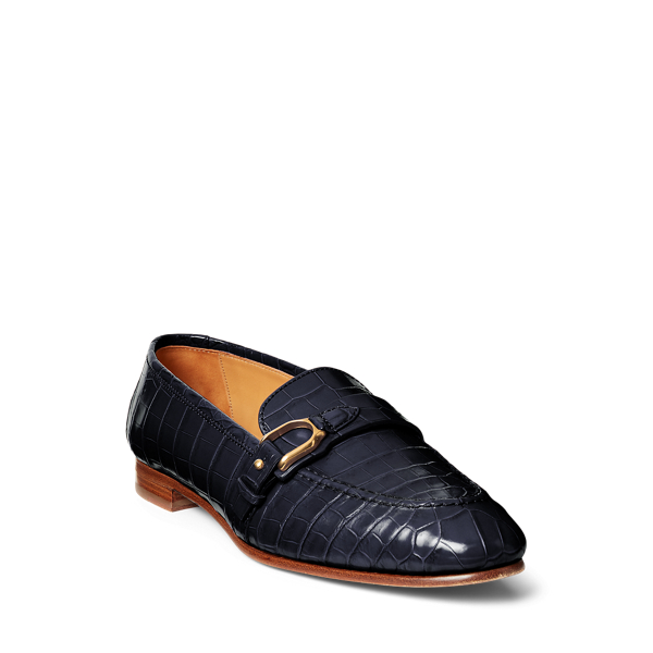 Marine Navy Audrey Welington Caiman Loafer Ralph Lauren Collection 2