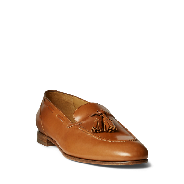 Quillis-loafers van gepolijst kalfsleer Ralph Lauren Collection in Goud 2