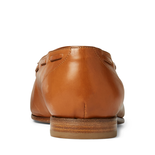 Quillis-loafers van gepolijst kalfsleer Ralph Lauren Collection in Goud 3