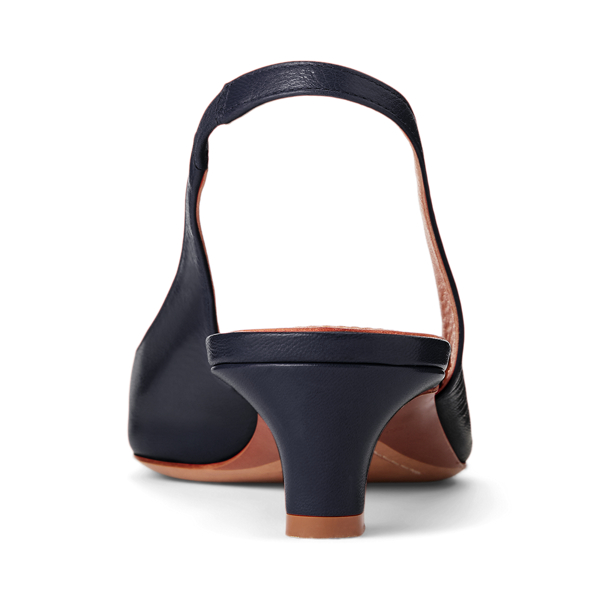 Marine Navy Kels Leather Slingback Ralph Lauren Collection 3
