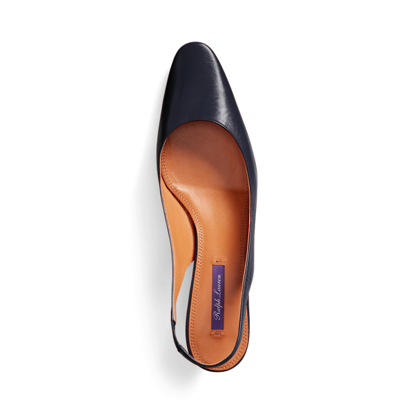 Marine Navy Kels Leather Slingback Ralph Lauren Collection 4