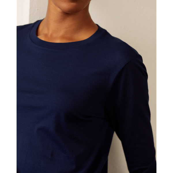 Lux Navy Logo Cotton Jersey Long-Sleeve T-Shirt Ralph Lauren Collection 6