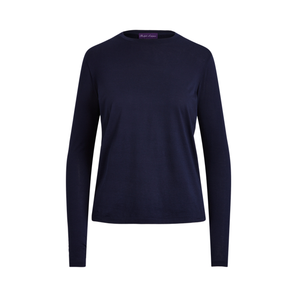 Lux Navy Logo Cotton Jersey Long-Sleeve T-Shirt Ralph Lauren Collection 2