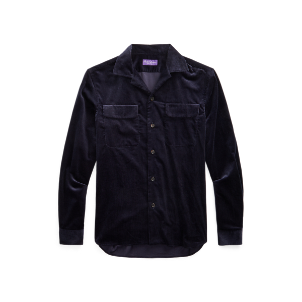 Camisa de manga corta de pana Purple Label en 1