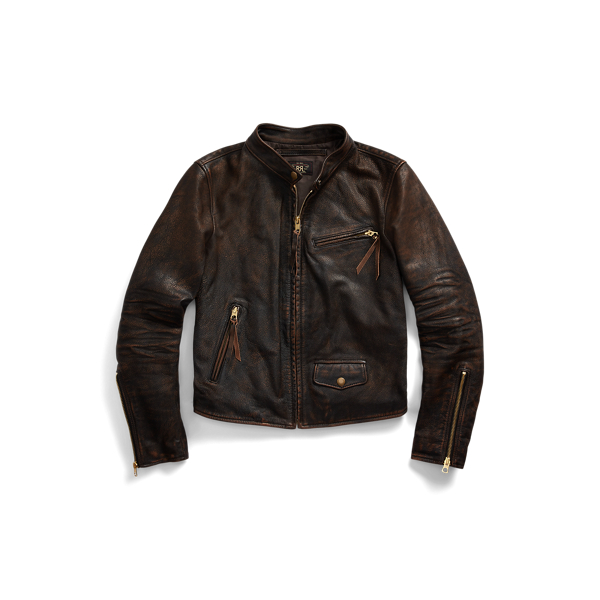 Leather Moto Jacket RRL 1