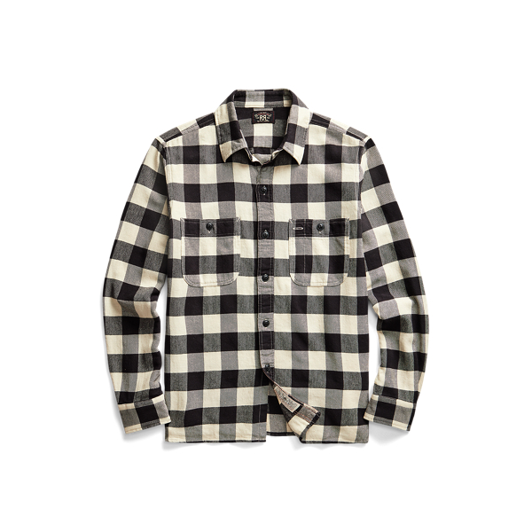Buffalo Plaid Cotton-Linen Workshirt RRL 1