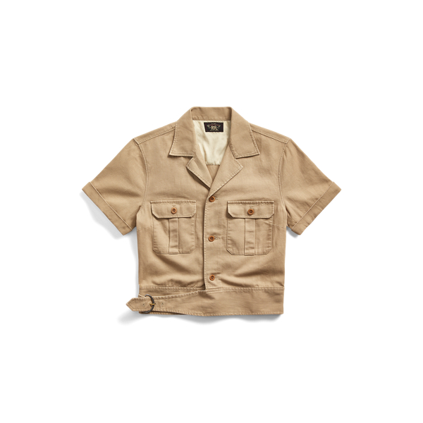 Katoen-linnen dobby Polo-shirt
