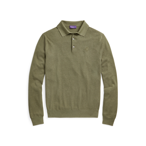 Pullover mit Monogramm und Polokragen Purple Label in 1