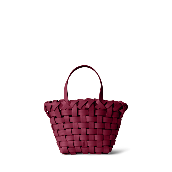 Leren kleine gevlochten crossbodytas