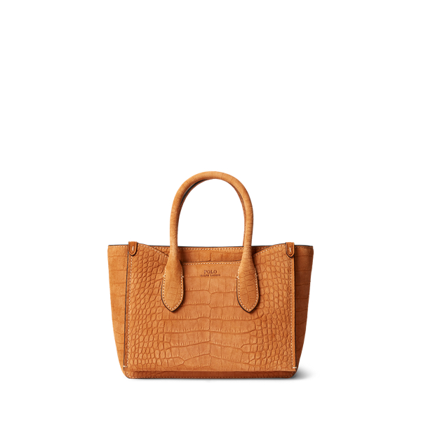 Croc-Embossed Mini Sloane Satchel Polo Ralph Lauren 1