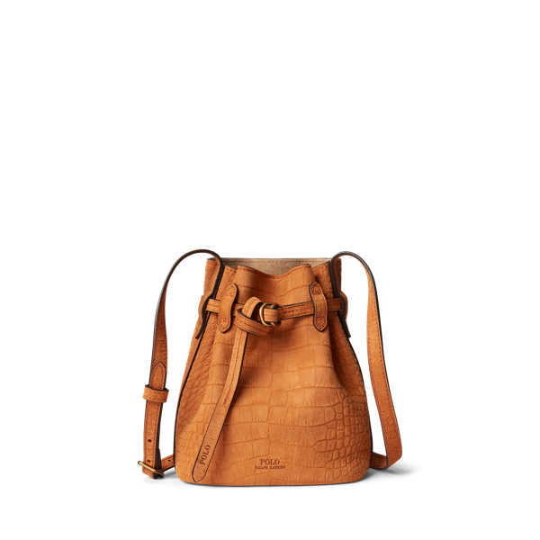 Bellport Croc-Embossed Mini Bucket Bag