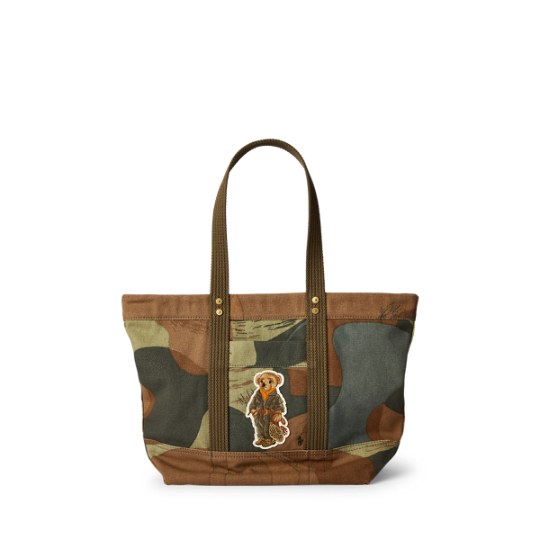 Polo Bear Medium Canvas Tote for Women Ralph Lauren UK