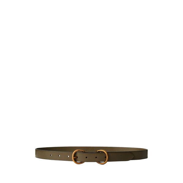 D-Ring Vachetta Leather Skinny Belt