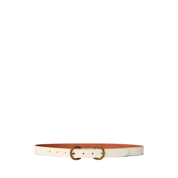 D-Ring Vachetta Leather Skinny Belt Polo Ralph Lauren 1