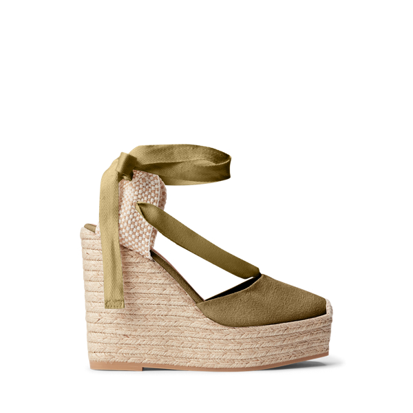 夏映え★POLO RALPH LAUREN Canvas Wedge Espadrille 厚底 Canvas Wedge Espadrille