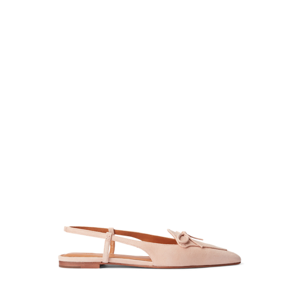Sueded Goatskin Slingback Flat Polo Ralph Lauren 1