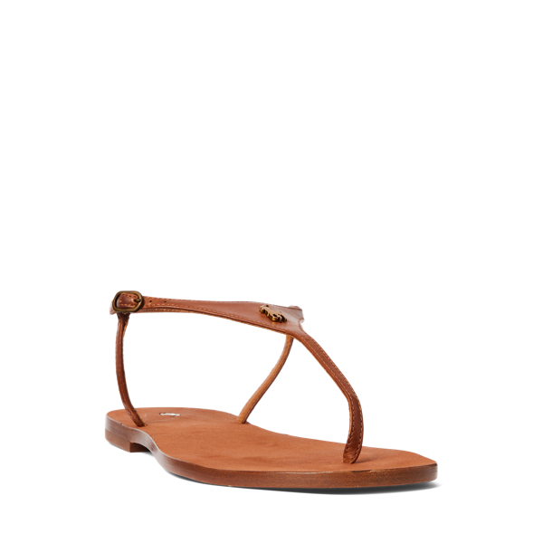 Cuoio Leather Flat Sandal Polo Ralph Lauren 2