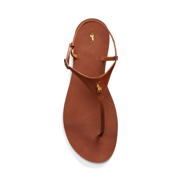 Cuoio Leather Flat Sandal Polo Ralph Lauren 4
