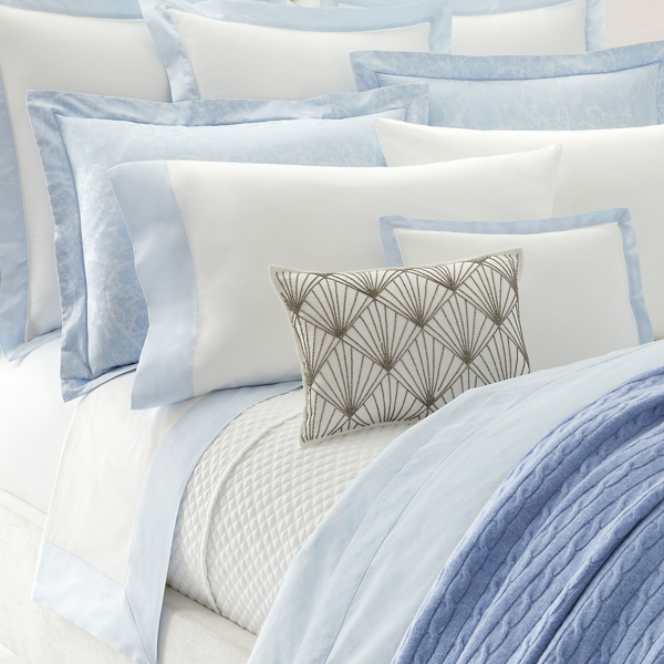 RALPH LAURENAubrey Paisley Standard Sham, deals Color: Baby Blue