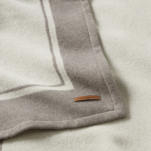 Platinum/Graphite Doverton Throw Blanket Ralph Lauren Home 3