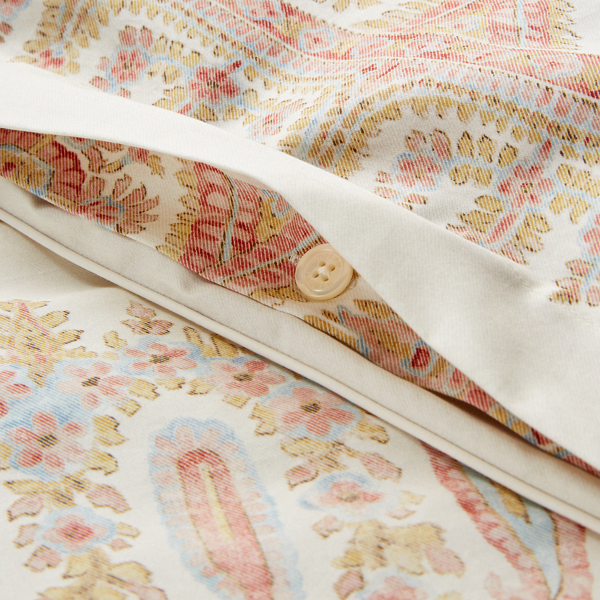 Faded Coral And Chambray Camile Coral Paisley Comforter Ralph Lauren Home 4
