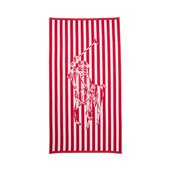 Red Finney Big Pony Beach Towel Polo Ralph Lauren Home 1