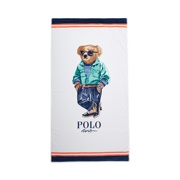 Navy Multi Beach Boy Polo Bear Beach Towel Polo Ralph Lauren Home 1